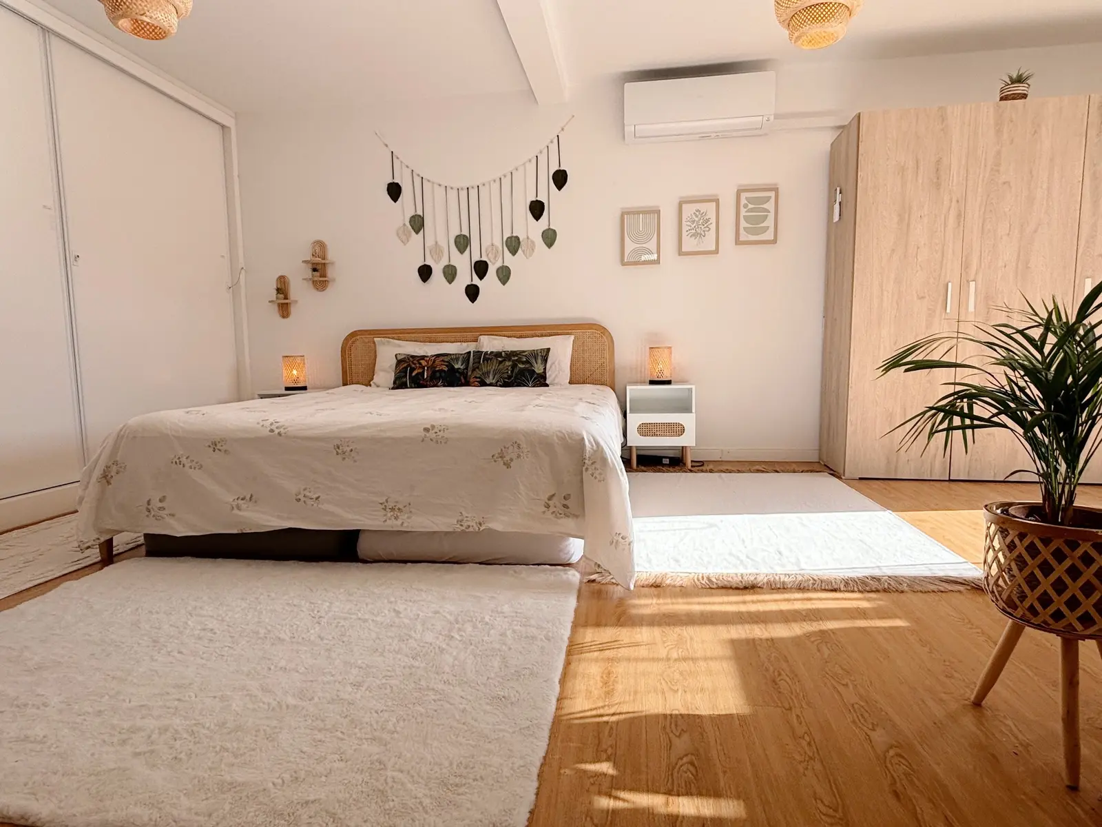 Room 4: spacious double bedroom with large wardrobe and wooden floor